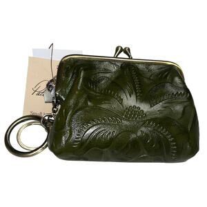 Patricia Nash Green Leather Coin Purse